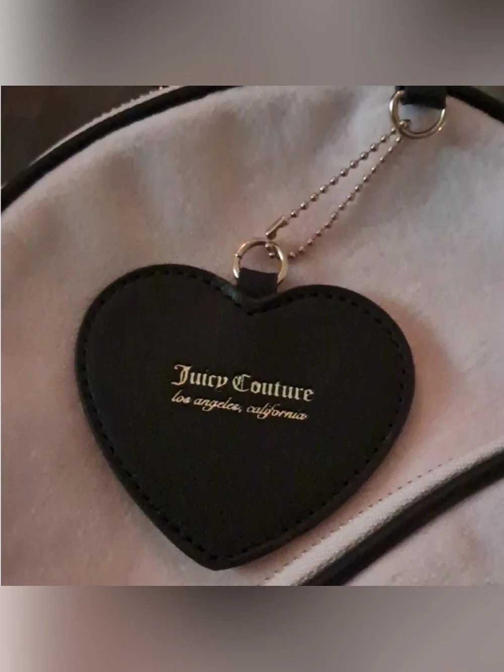 Juicy Couture Light Pink Mini Backpack with Black Trim